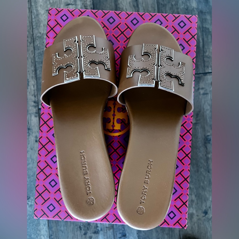 Tory Burch Cork Wedge Slide, Size 5.5, Very Good Condition